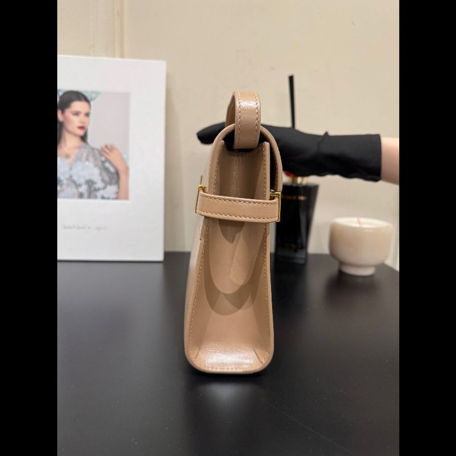 SAINT LAURENT聖羅蘭 YSL 米色 曼哈頓單肩包-2