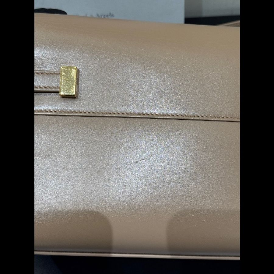 SAINT LAURENT聖羅蘭 YSL 米色 曼哈頓單肩包-6