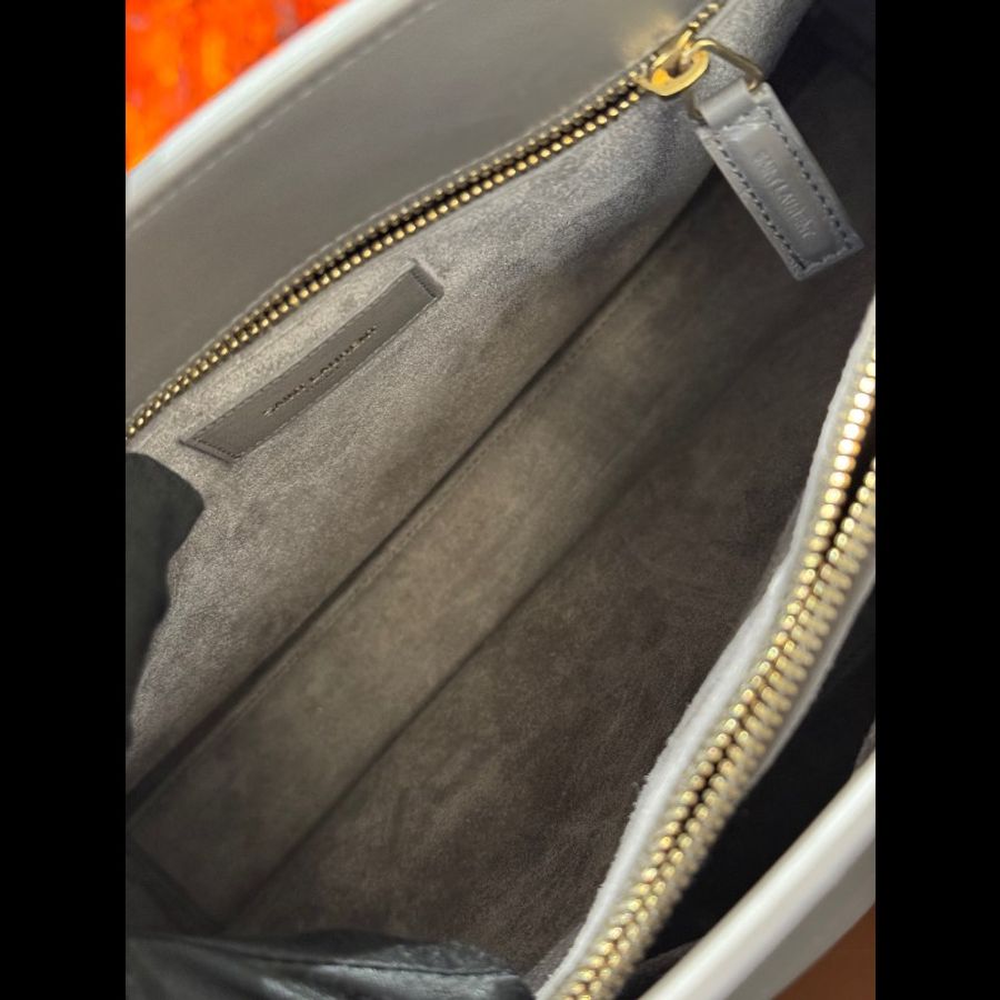YSL/聖羅蘭 SAC DE JOUR風琴托特包小號 都市灰-5