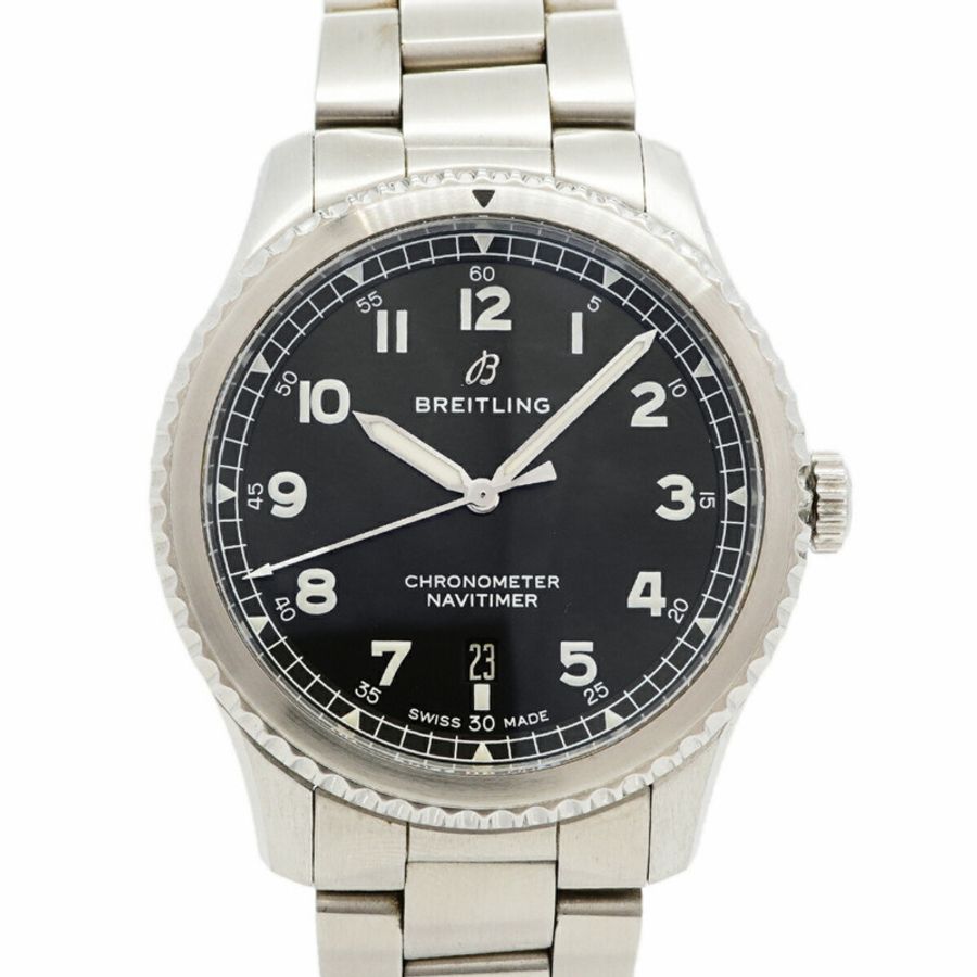 百年靈 Navitimer 8 A17314 黑色錶盤男士腕錶-0