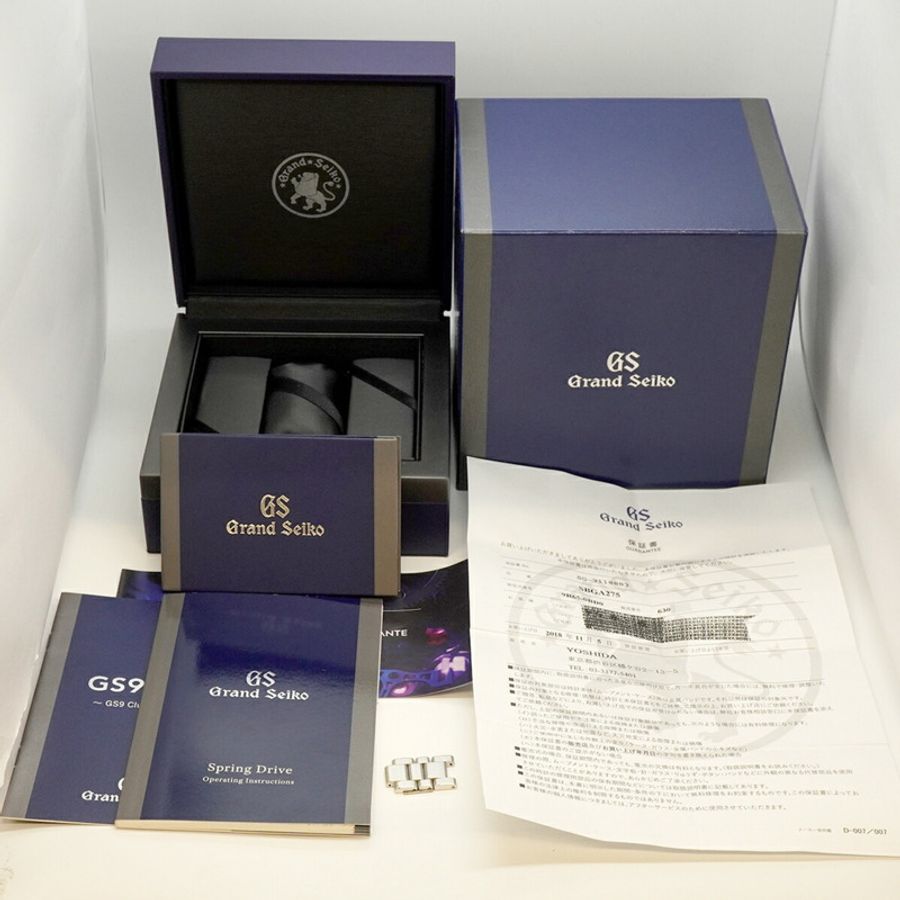 精工 Grand Master Shop Limited Spring Drive SBGA275 9R65-0BD0 藍色錶盤男士腕錶-9