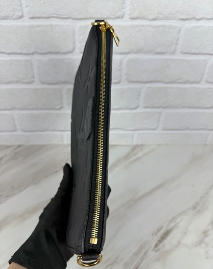 LOUIS VUITTON 路易威登 Multi Pochette Accessoires 黑色壓紋四合一斜背包 M80399-13