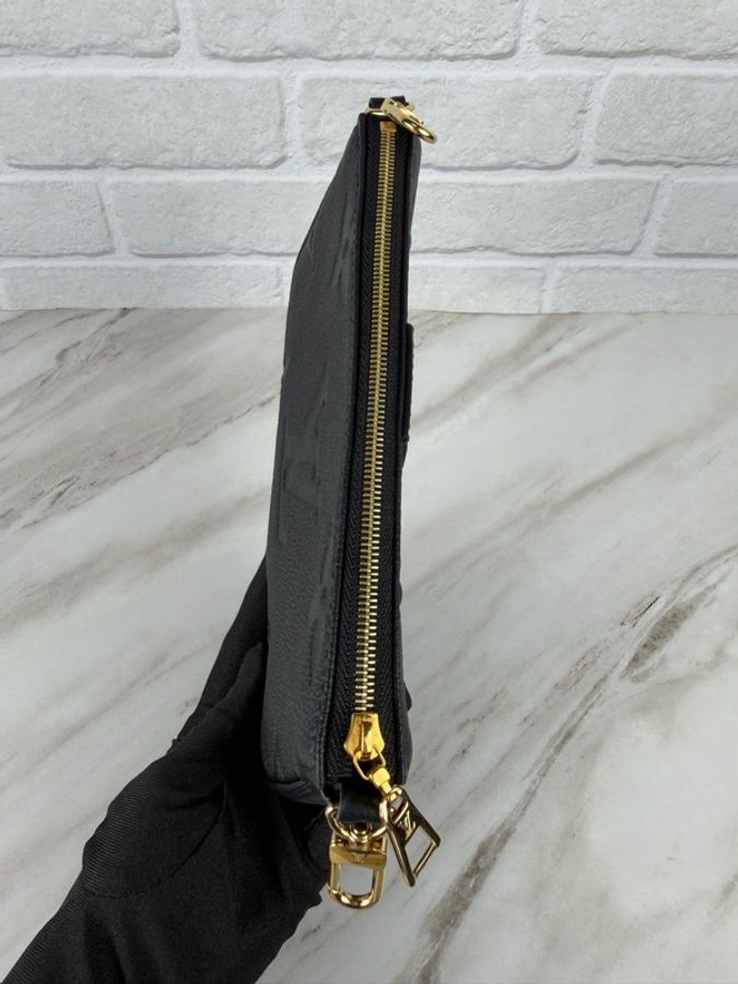 LOUIS VUITTON 路易威登 Multi Pochette Accessoires 黑色壓紋四合一斜背包 M80399-22