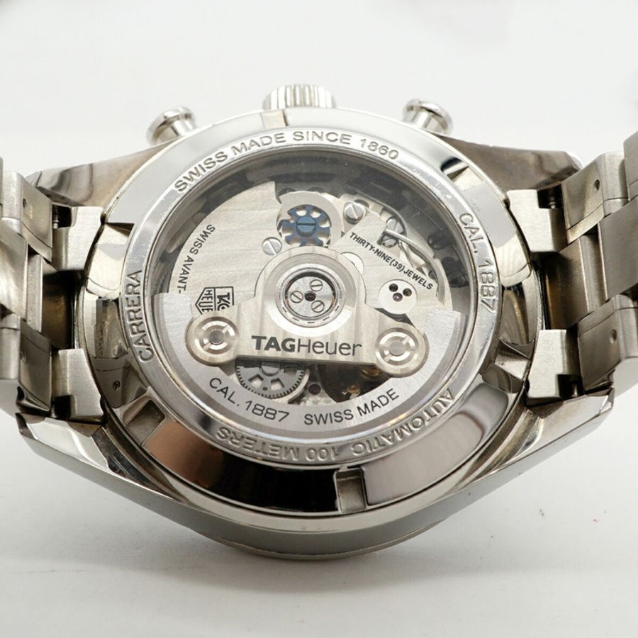 TAG Heuer 豪雅卡萊拉系列 Calibre 1887 CAR2110 黑色錶盤男士腕錶-4
