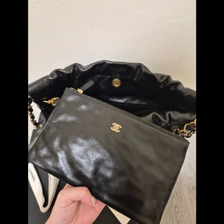Chanel 22Bag 黑金|小號-3