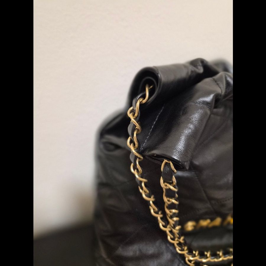 Chanel 22Bag 黑金|小號-6