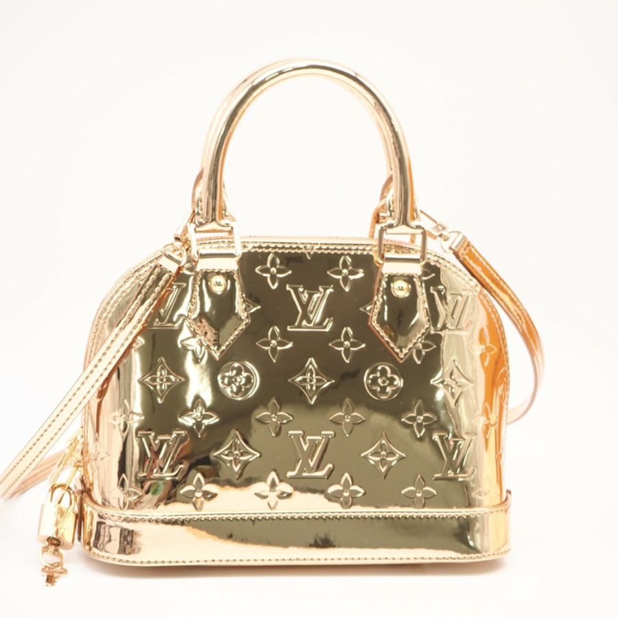 路易威登 Monogram Alma BB Cuivre M27037 手提包 青銅色塗層帆布 女士-1