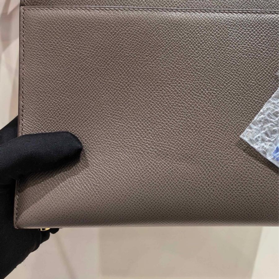 愛馬仕/Hermes  Verrou23 錫器灰 金扣手槍包 尺寸23x19x7.5  D刻  Epson皮-6