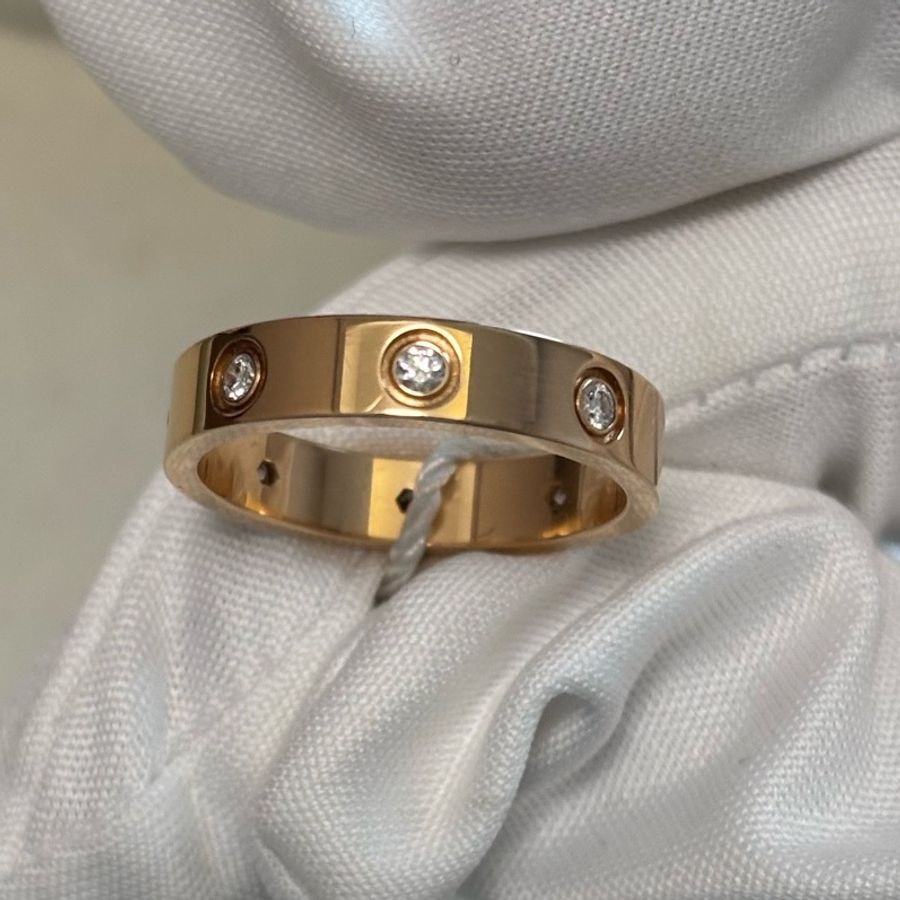 Cartier 卡地亞52號玫瑰金八鑽戒指-1