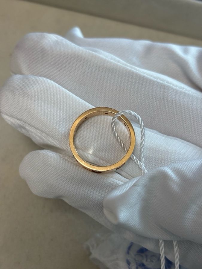 Cartier 卡地亞52號玫瑰金八鑽戒指-3