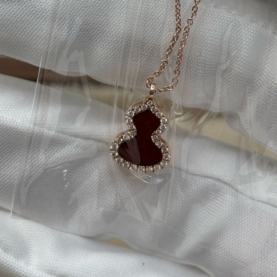 Qeelin麒麟 红葫芦满钻项链-1
