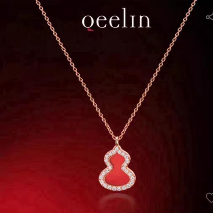 Qeelin麒麟 红葫芦满钻项链-8