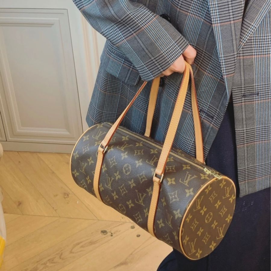 LV 路易威登 原花 Monogram Papillon 30 圓桶子母包 肩背包 M51385-3