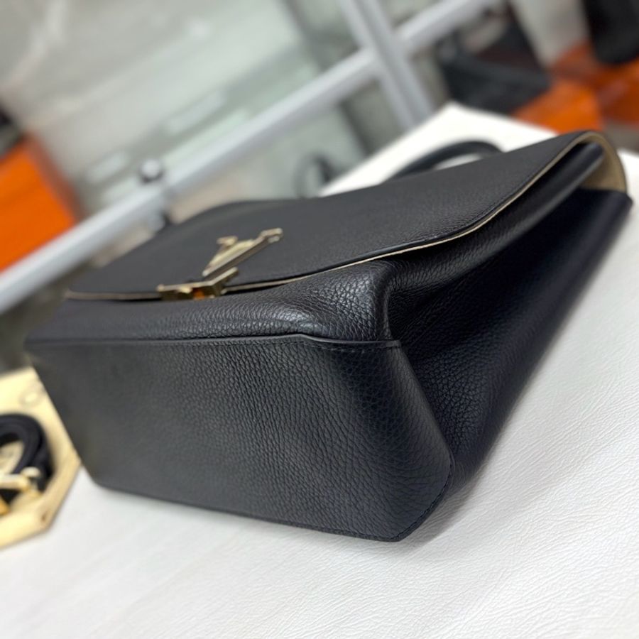 【近新閒置品】Louis Vuitton 路易威登LV 黑金粒面牛皮Volta手提包-5