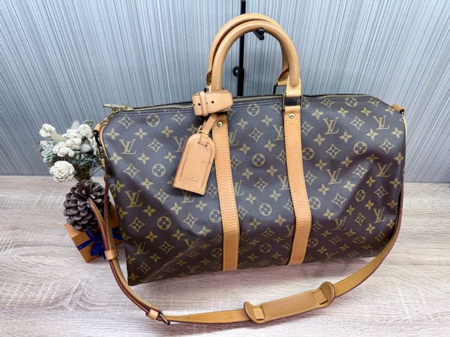 LV M41418 KEEPALL 45背帶款兩用旅行包旅行袋-1