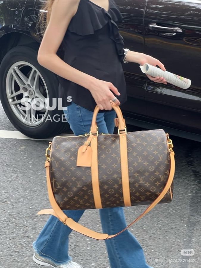 LV M41418 KEEPALL 45背帶款兩用旅行包旅行袋-39