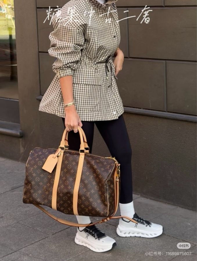 LV M41418 KEEPALL 45背帶款兩用旅行包旅行袋-42