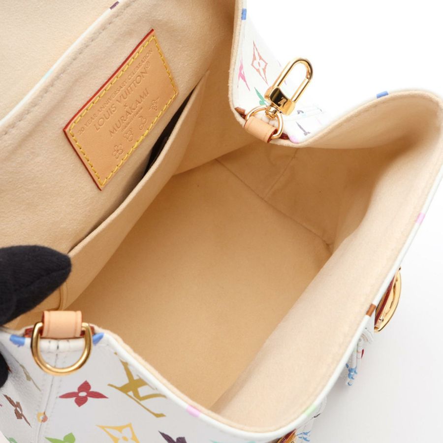路易威登 LV × TM Venice Monogram 多色雙肩包 M13081 PVC塗層帆布皮革 白色 二手-2