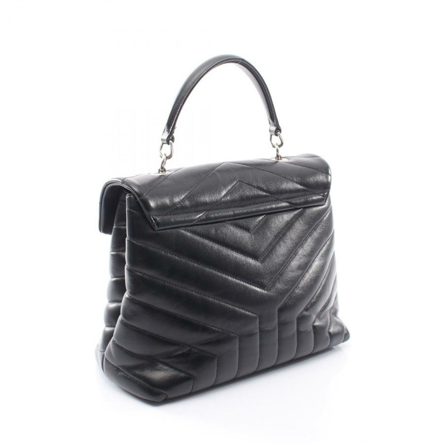 SAINT LAURENT PARIS LOULOU 手提包 2WAY 手提包 529735 黑色皮革 二手 女士-1