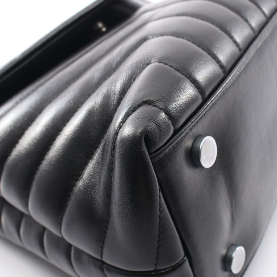 SAINT LAURENT PARIS LOULOU 手提包 2WAY 手提包 529735 黑色皮革 二手 女士-5