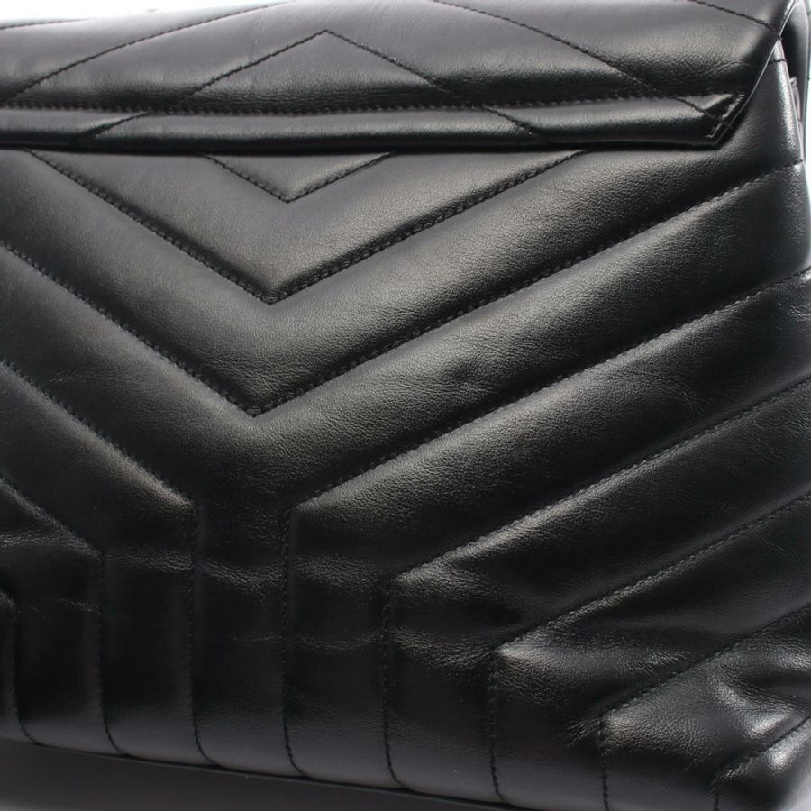 SAINT LAURENT PARIS LOULOU 手提包 2WAY 手提包 529735 黑色皮革 二手 女士-9