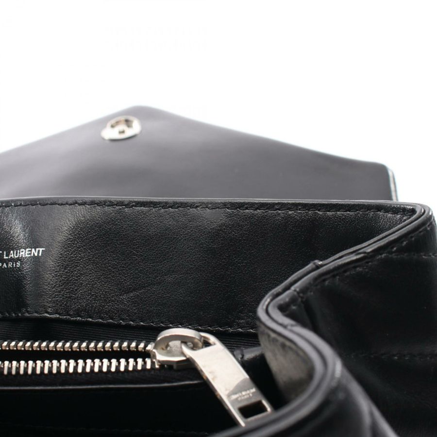 SAINT LAURENT PARIS LOULOU 手提包 2WAY 手提包 529735 黑色皮革 二手 女士-10