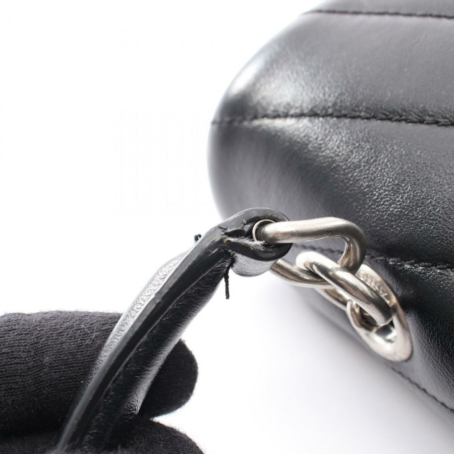 SAINT LAURENT PARIS LOULOU 手提包 2WAY 手提包 529735 黑色皮革 二手 女士-11