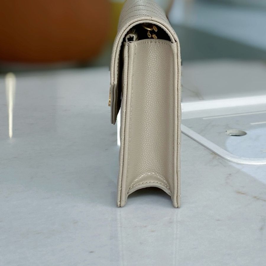 YSL聖羅蘭小號奶茶色woc信封鏈條包 尺寸:19*13*4cm-7