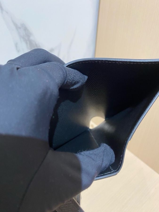 99新Hermes愛馬仕 Kelly Medium Wallet三折短款錢包黑色銀扣 Y刻 尺寸:15.5 x 10.5 x 1.5-9