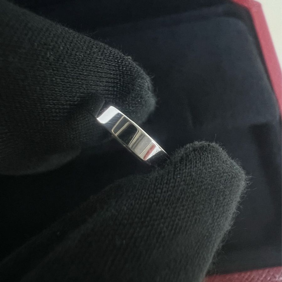 Cartier love single hoop 白金鑽石耳環 單邊-5