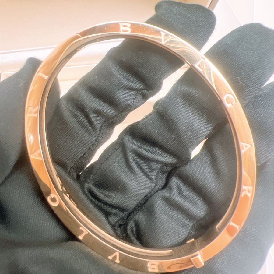 Bvlgari b.zero1 18K玫瑰金黑陶瓷手環/手鐲 M-6