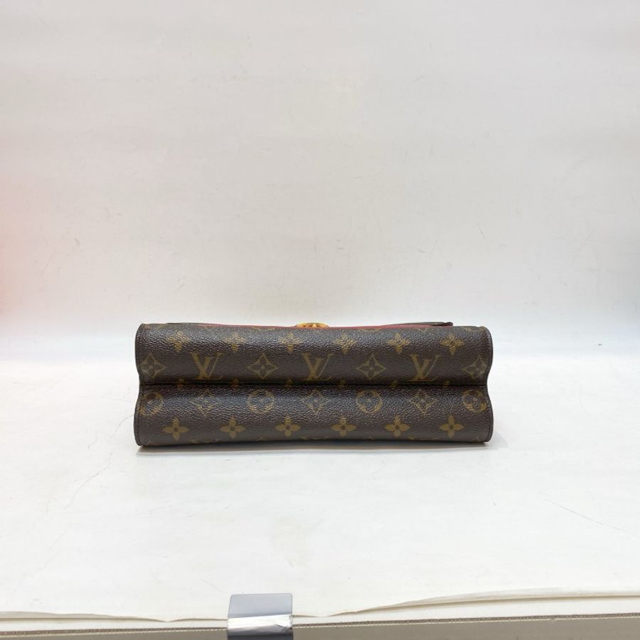 LV路易威登Victoire维多利亚老花拼红色单肩斜挎滑动式链条包26*18*9cm-8