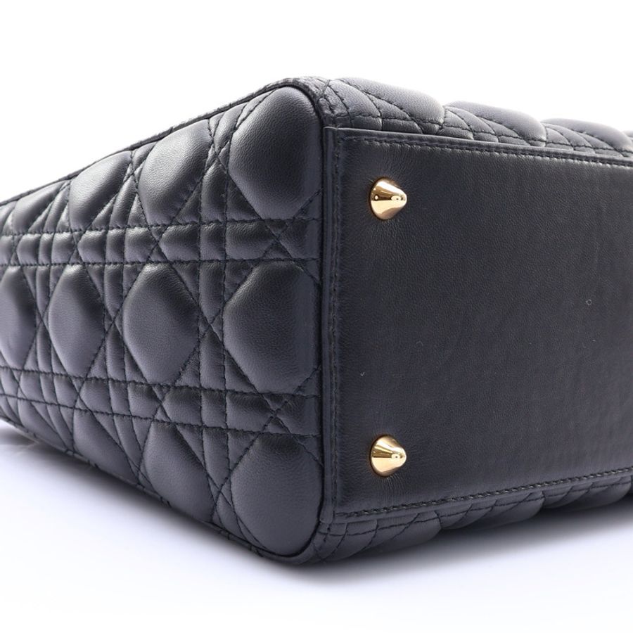 黑色 羊皮 Lady Dior 中型 兩用包【Dior 迪奧】 M0565ONGE_M900-7