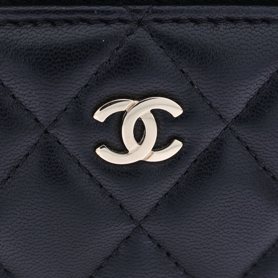 黑色 羊皮 Vanity Case 肩背包 金釦【CHANEL 香奈兒】 AP1341-5