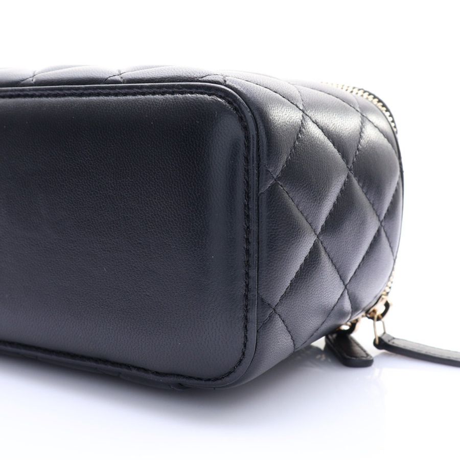 黑色 羊皮 Vanity Case 肩背包 金釦【CHANEL 香奈兒】 AP1341-9