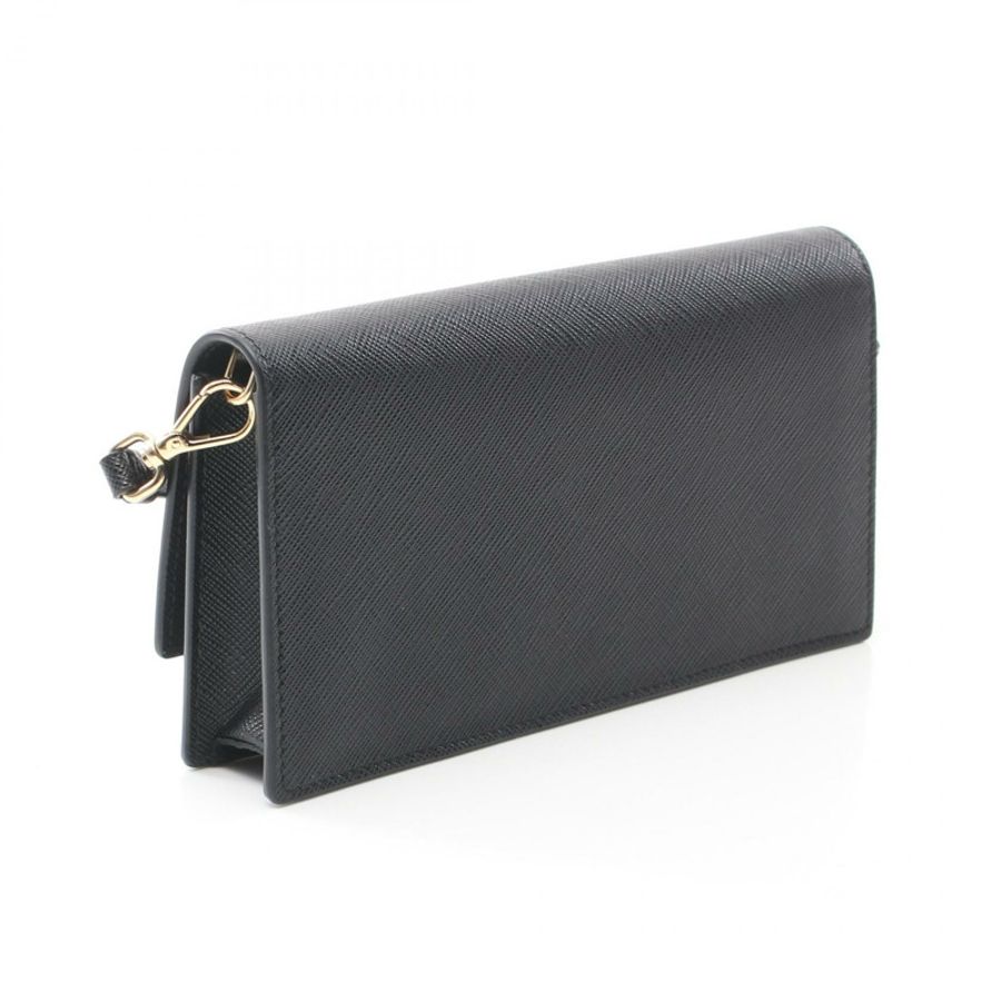 PRADA SAFFIANO 三角形 Logo 單肩包 1NF0592DB3F0002 Saffiano 皮革 黑色 全新 女士-1