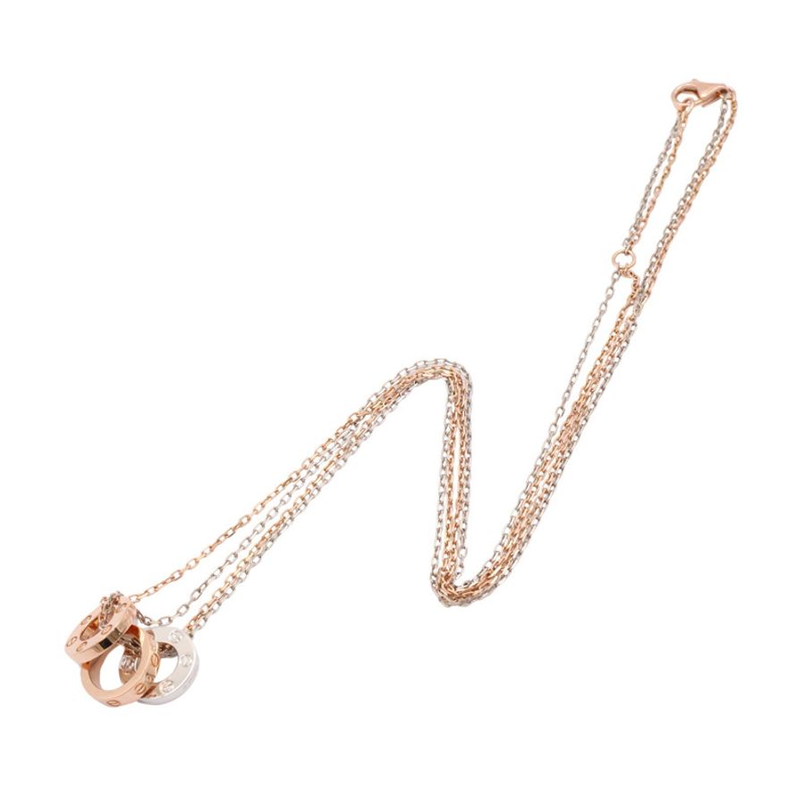 18K白金/玫瑰金 鑽石 Love 項鍊【Cartier 卡地亞】 B7219700-2