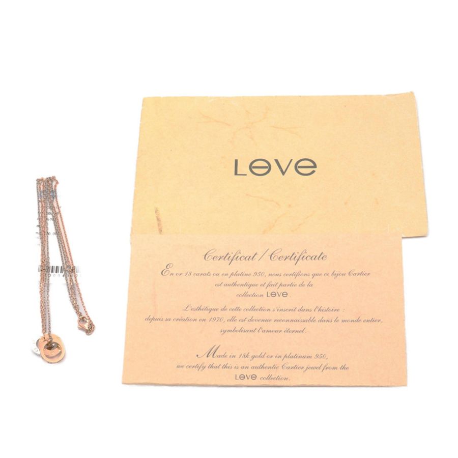 18K白金/玫瑰金 鑽石 Love 項鍊【Cartier 卡地亞】 B7219700-11