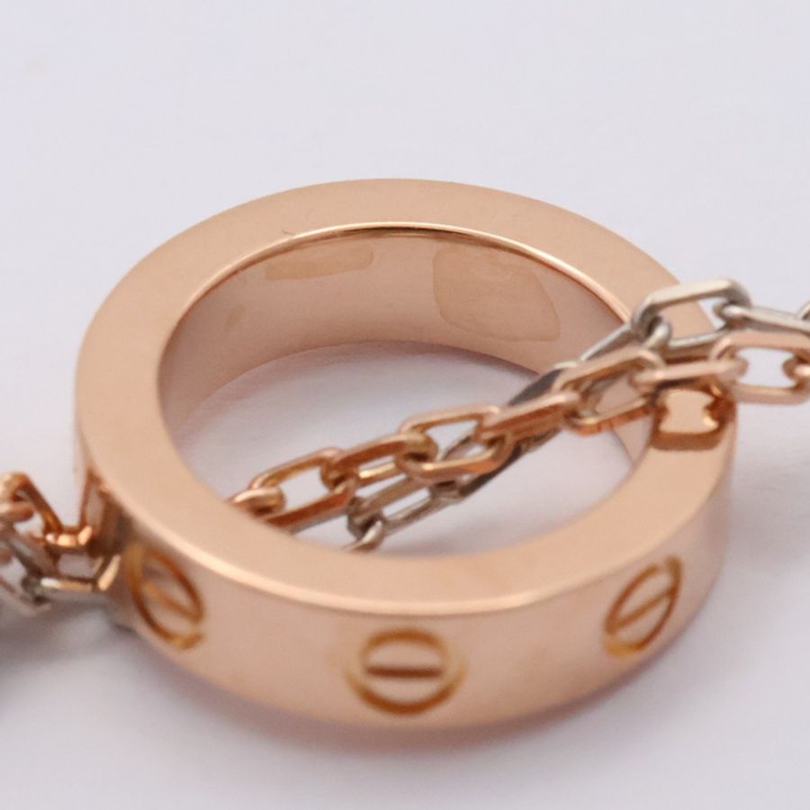 18K白金/玫瑰金 鑽石 Love 項鍊【Cartier 卡地亞】 B7219700-12