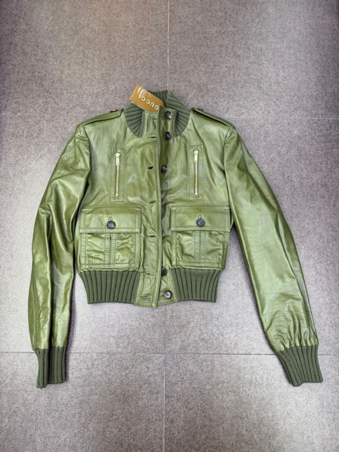 這款經典的 Gucci Madonna 綠色皮革-0