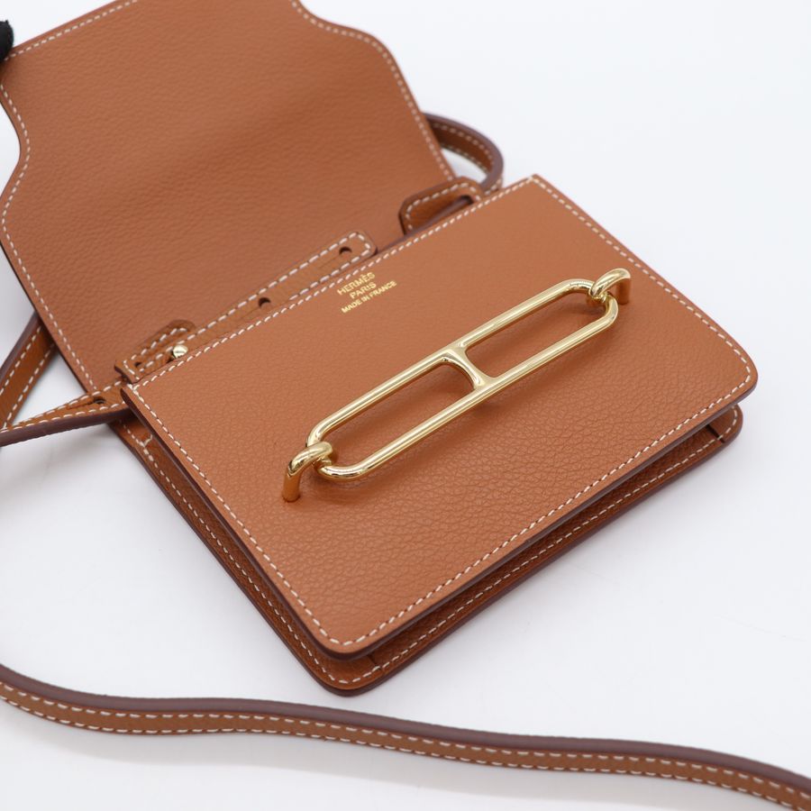Hermès 愛馬仕 Roulis Slim 豬鼻子 短夾 金扣-7