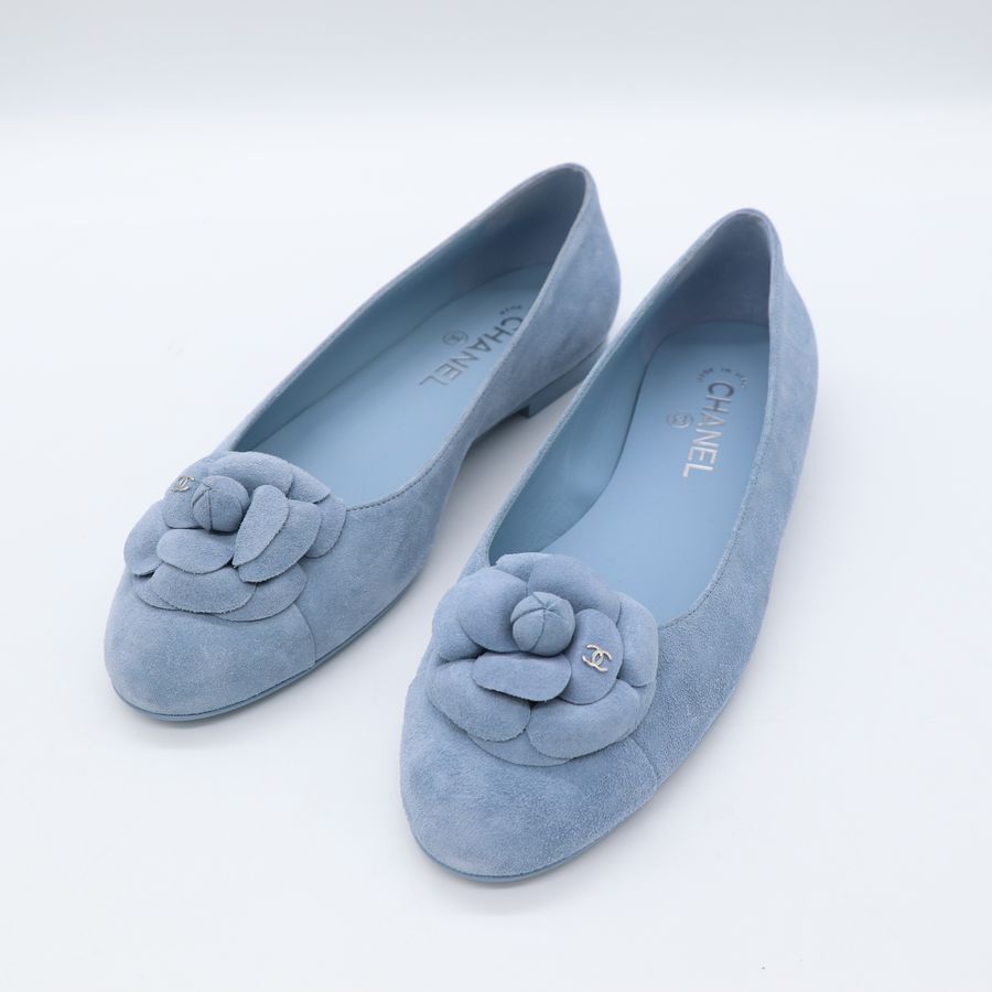 Chanel 香奈兒 山茶藍 娃娃平底鞋 EU39.5-1