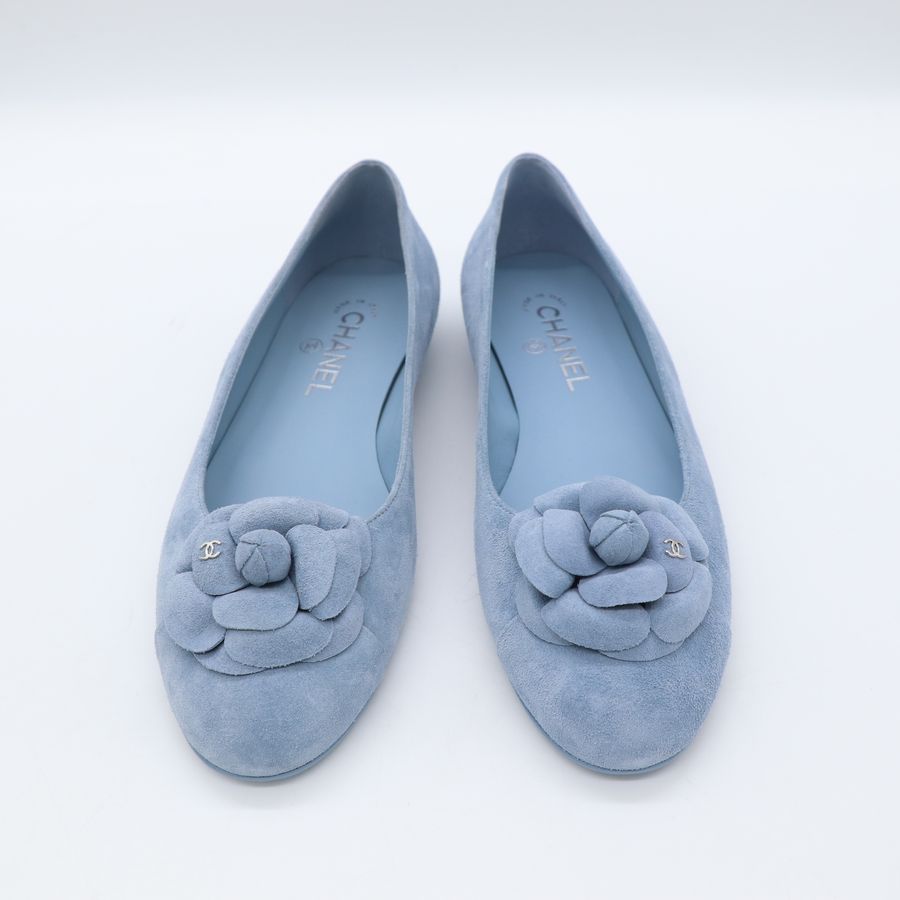Chanel 香奈兒 山茶藍 娃娃平底鞋 EU39.5-2