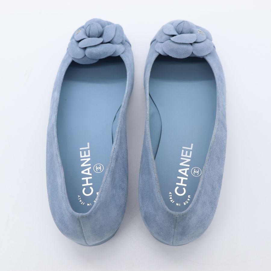 Chanel 香奈兒 山茶藍 娃娃平底鞋 EU39.5-8