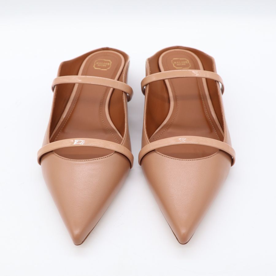 Malone Souliers 裸粉色 漆皮 尖頭 平底鞋 EU 39 1/2-2