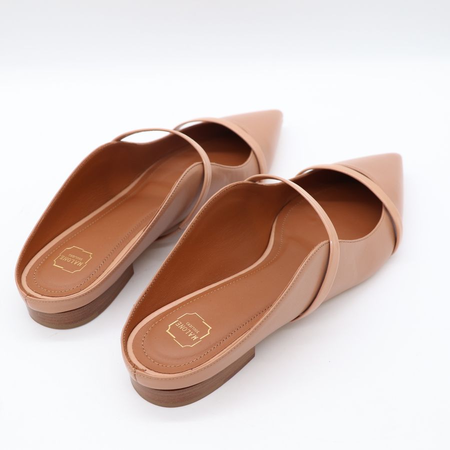Malone Souliers 裸粉色 漆皮 尖頭 平底鞋 EU 39 1/2-7