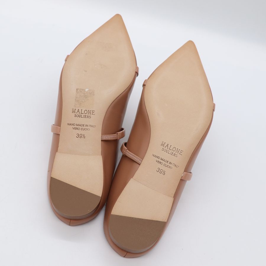 Malone Souliers 裸粉色 漆皮 尖頭 平底鞋 EU 39 1/2-13