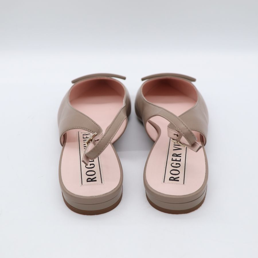 Roger Vivier 駝色 Gommettine尖頭通勤平底鞋-6