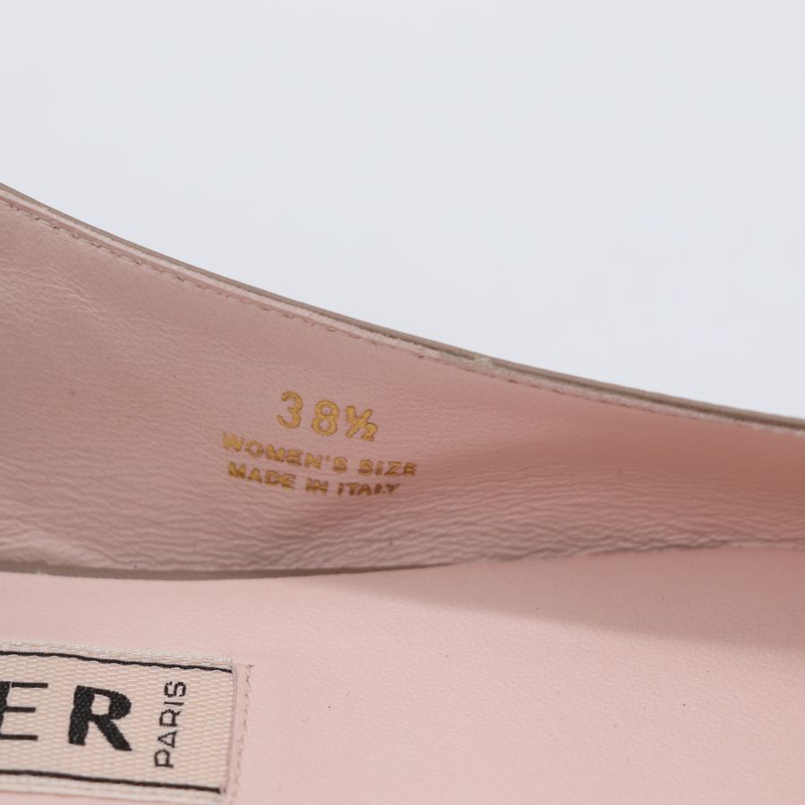 Roger Vivier 駝色 Gommettine尖頭通勤平底鞋-11