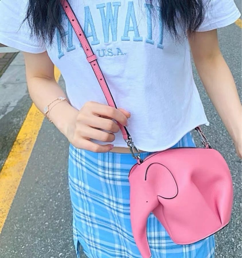 【威選精品】🐘 LOEWE Elephant Mini Bag|粉色小象包|療癒系人氣收藏款-0